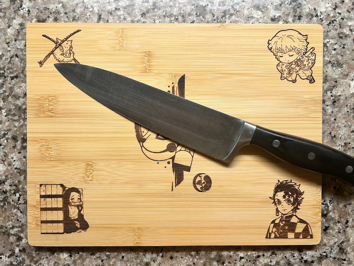 Demon Hunter Bamboo Cutting Board