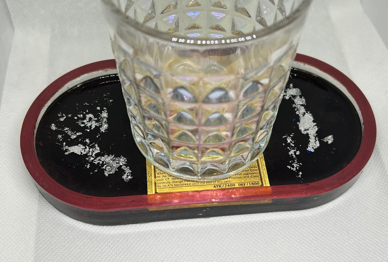 Black Rose Dragon Gold Tray