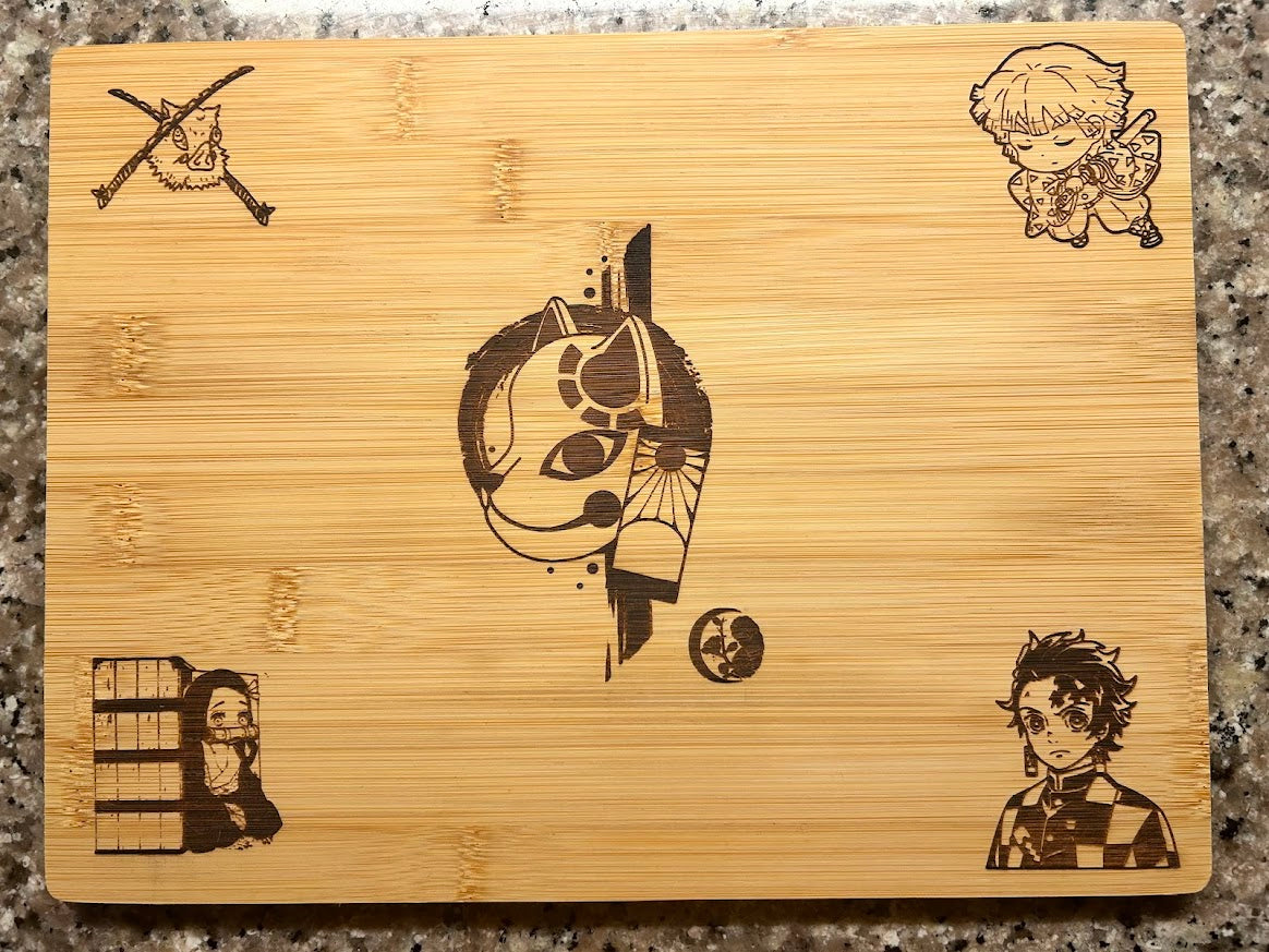 Demon Hunter Bamboo Cutting Board