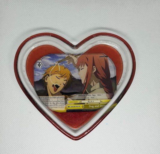 Denji and Makima Heart Coaster