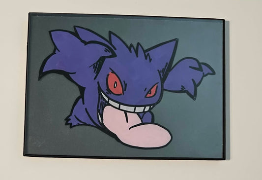 Gen Gengar Glass Art (Medium)