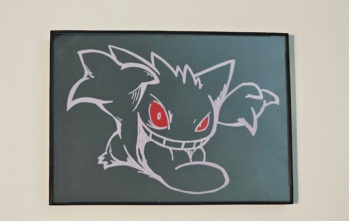Gen Gengar Outline Glass Art (Small)